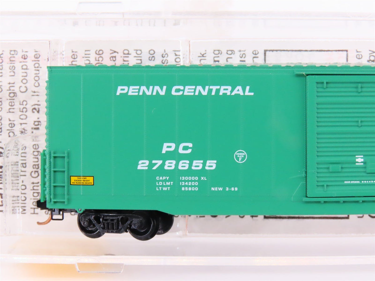 N Scale Micro-Trains MTL 104020 PC Penn Central 60&#39; Single Door Box Car #278655