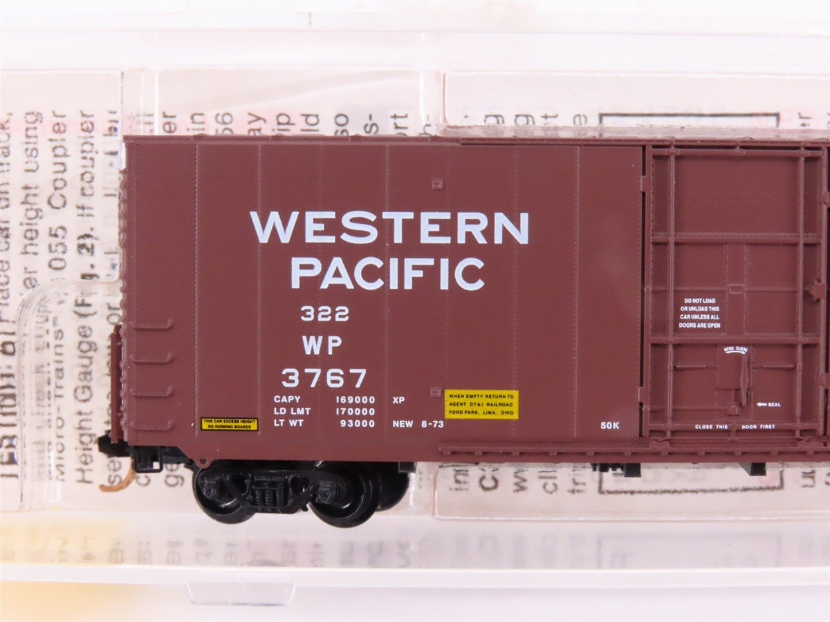 N Scale Micro-Trains MTL 102050 WP Western Pacific 60&#39; Double Door Box Car #3767