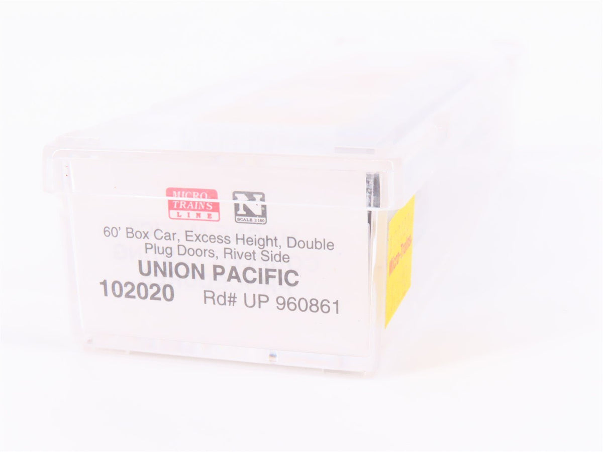 N Scale Micro-Trains MTL 102020 UP Union Pacific 60&#39; Double Door Box Car #960861