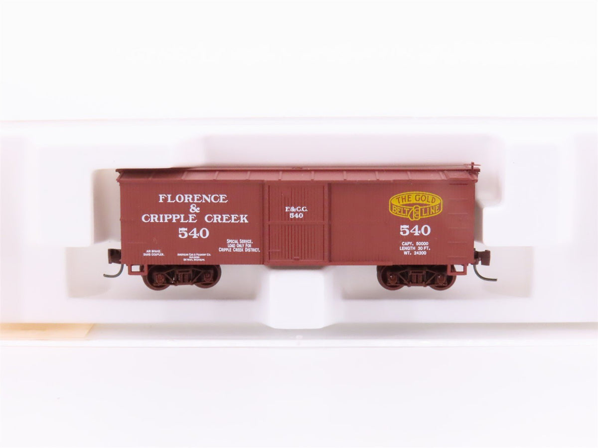 Nn3 Scale Micro-Trains MTL 15104 F&amp;CC Florence &amp; Cripple Creek 30&#39; Box Car #540