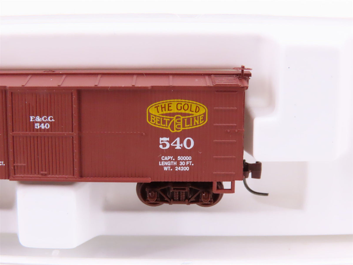 Nn3 Scale Micro-Trains MTL 15104 F&amp;CC Florence &amp; Cripple Creek 30&#39; Box Car #540