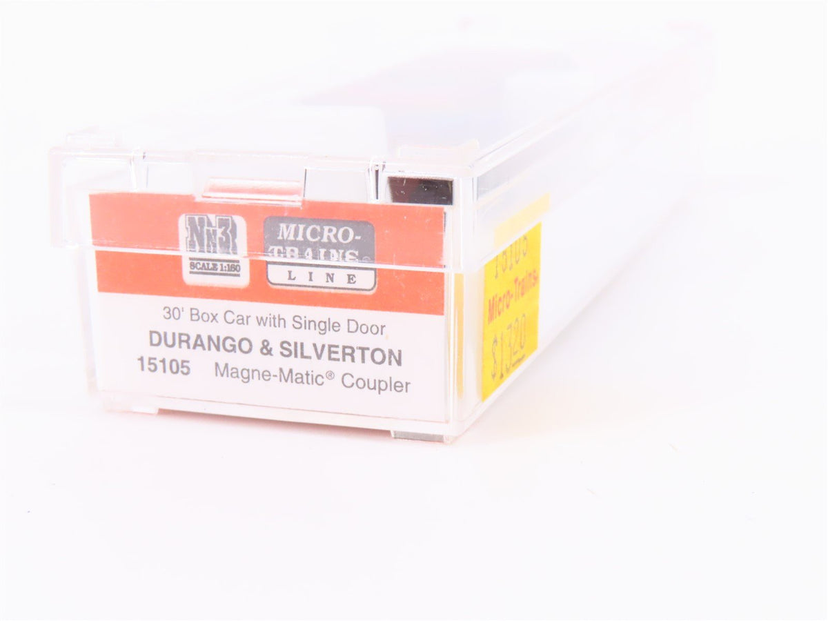 Nn3 Scale Micro-Trains MTL 15105 D&amp;SNG Durango &amp; Silverton 30&#39; Box Car #3749