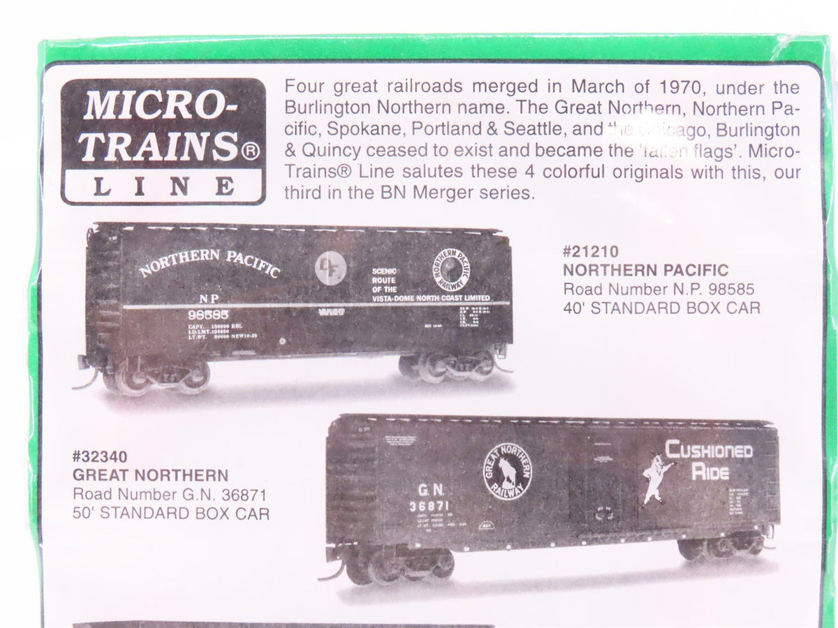 N Scale Micro-Trains MTL 21212 SP&amp;S/GN/NP/CB&amp;Q Fallen Flags Freight Cars 4-Pack