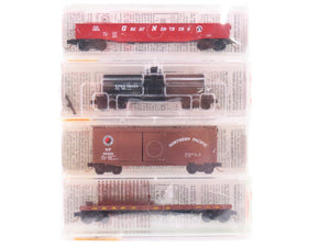 N Scale Micro-Trains MTL 23252 BN Merger Fallen Flags #5 Freight Cars 4-Pack