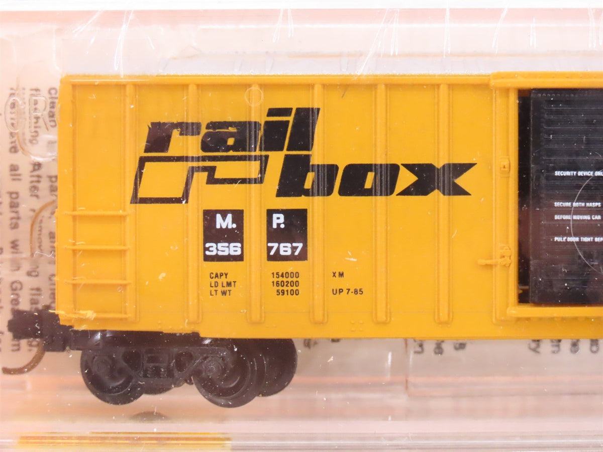 N Scale Micro-Trains MTL 25502 MP Railbox 50&#39; Single Door Box Cars Sealed 3-Pack