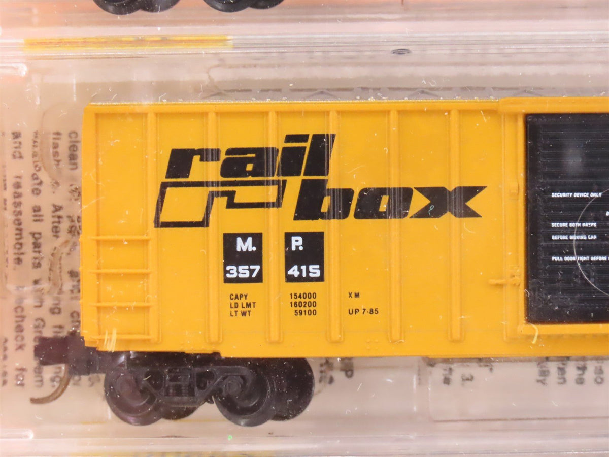 N Scale Micro-Trains MTL 25502 MP Railbox 50&#39; Single Door Box Cars Sealed 3-Pack