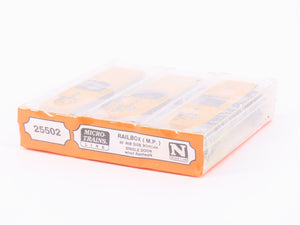 N Scale Micro-Trains MTL 25502 MP Railbox 50' Single Door Box Cars Sealed 3-Pack