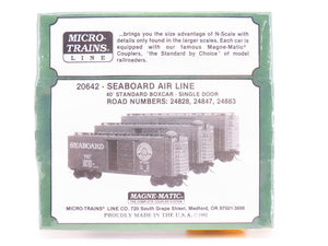 N Scale Micro-Trains MTL 20642 SAL Seaboard Air Line Box Cars Sealed 3-Pack