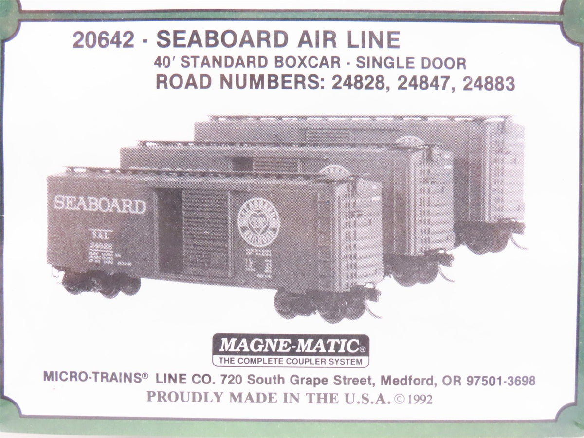 N Scale Micro-Trains MTL 20642 SAL Seaboard Air Line Box Cars Sealed 3-Pack