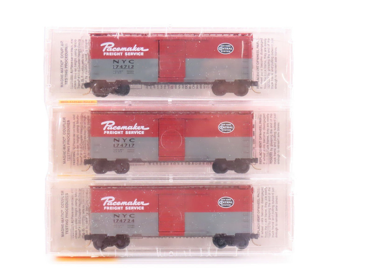 N Scale Micro-Trains MTL 20242 NYC Pacemaker Single Door Box Cars Sealed 3-Pack