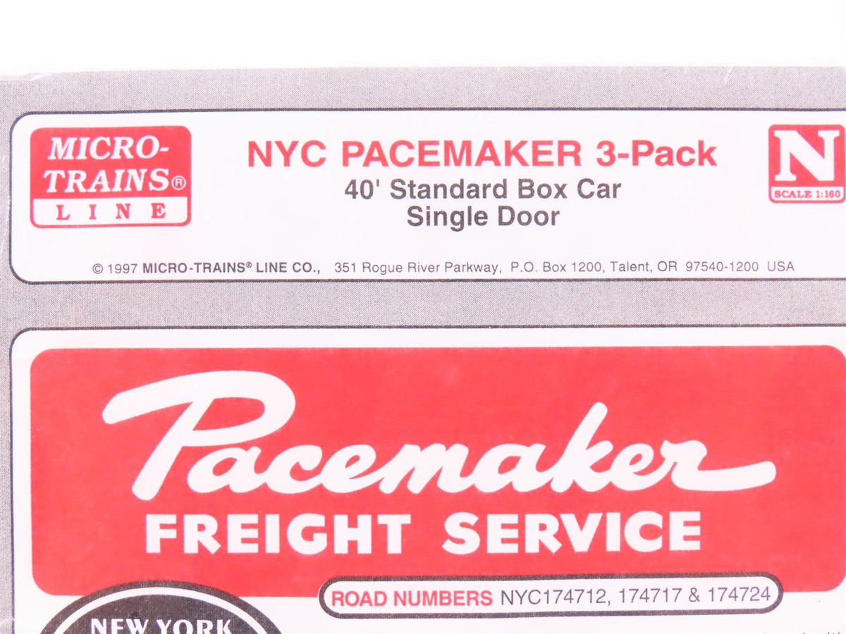 N Scale Micro-Trains MTL 20242 NYC Pacemaker Single Door Box Cars Sealed 3-Pack