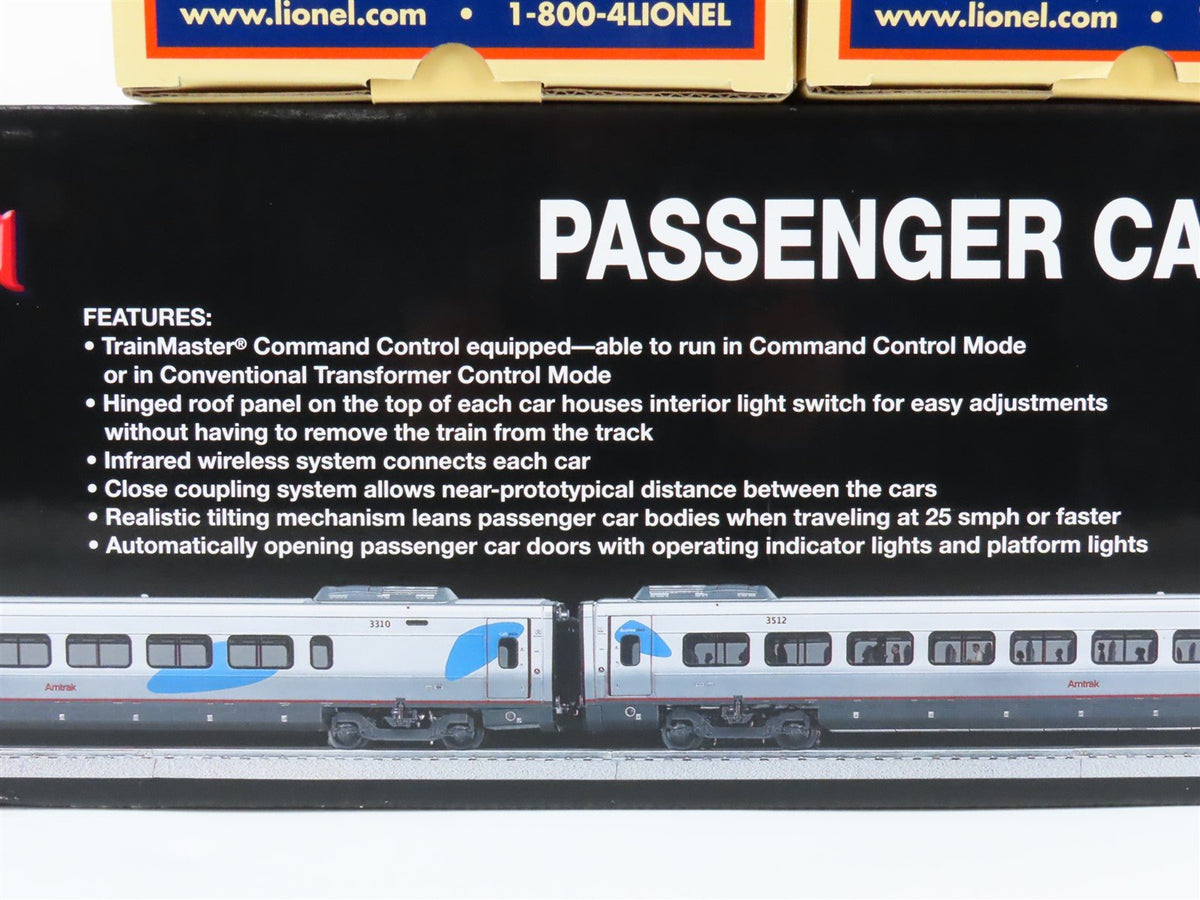 O Gauge 3-Rail Lionel 6-15584 Amtrak Acela Passenger 3-Car Addon Set