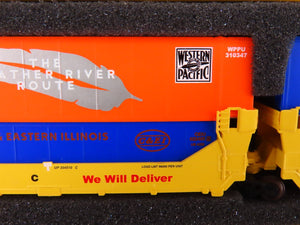 N Scale Deluxe Innovations UP Predecessor Stack 5-Car Set w/Heritage Containers