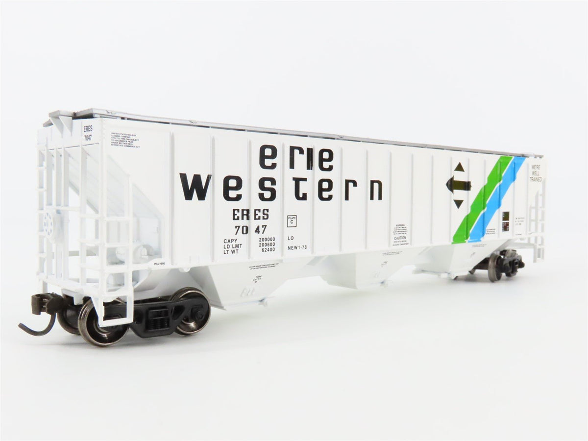 HO Scale Athearn 7163 ERES Erie Western 54&#39; 3-Bay Covered Hopper #7047