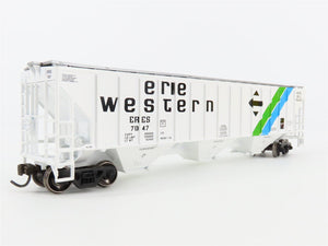 HO Scale Athearn 7163 ERES Erie Western 54' 3-Bay Covered Hopper #7047