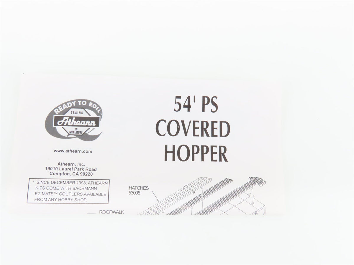 HO Scale Athearn 7163 ERES Erie Western 54&#39; 3-Bay Covered Hopper #7047