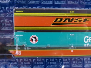 N Scale Deluxe Innovations BNSF Maxi-Stack III 5-Car Set w/Heritage Containers