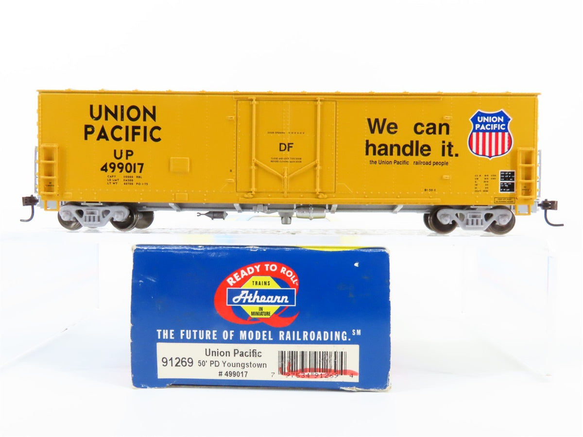 HO Scale Athearn 91269 UP Union Pacific Railroad 50&#39; Plug Door Box Car #499017