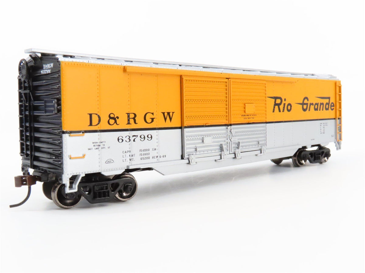 HO Scale Athearn 92442 D&amp;RGW Rio Grande 50&#39; Double Door Box Car #63799