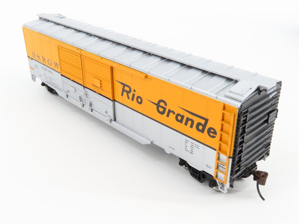 HO Scale Athearn 92442 D&amp;RGW Rio Grande 50&#39; Double Door Box Car #63799