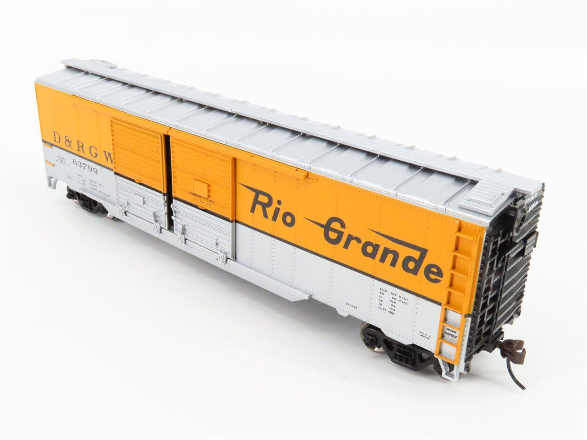 HO Scale Athearn 92442 D&amp;RGW Rio Grande 50&#39; Double Door Box Car #63799