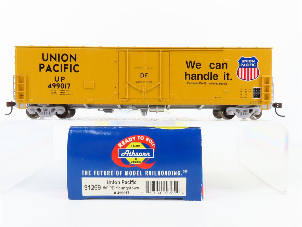 HO Scale Athearn 91269 UP Union Pacific Railroad 50&#39; Plug Door Box Car #499017