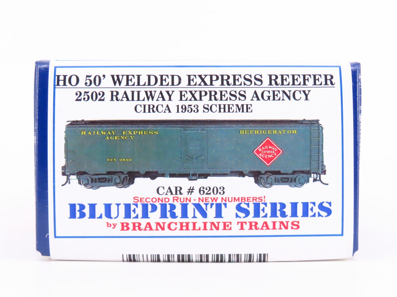 HO Branchline Blueprint Kit #2502 REX Railway Express Agency 50' Reefer #6203