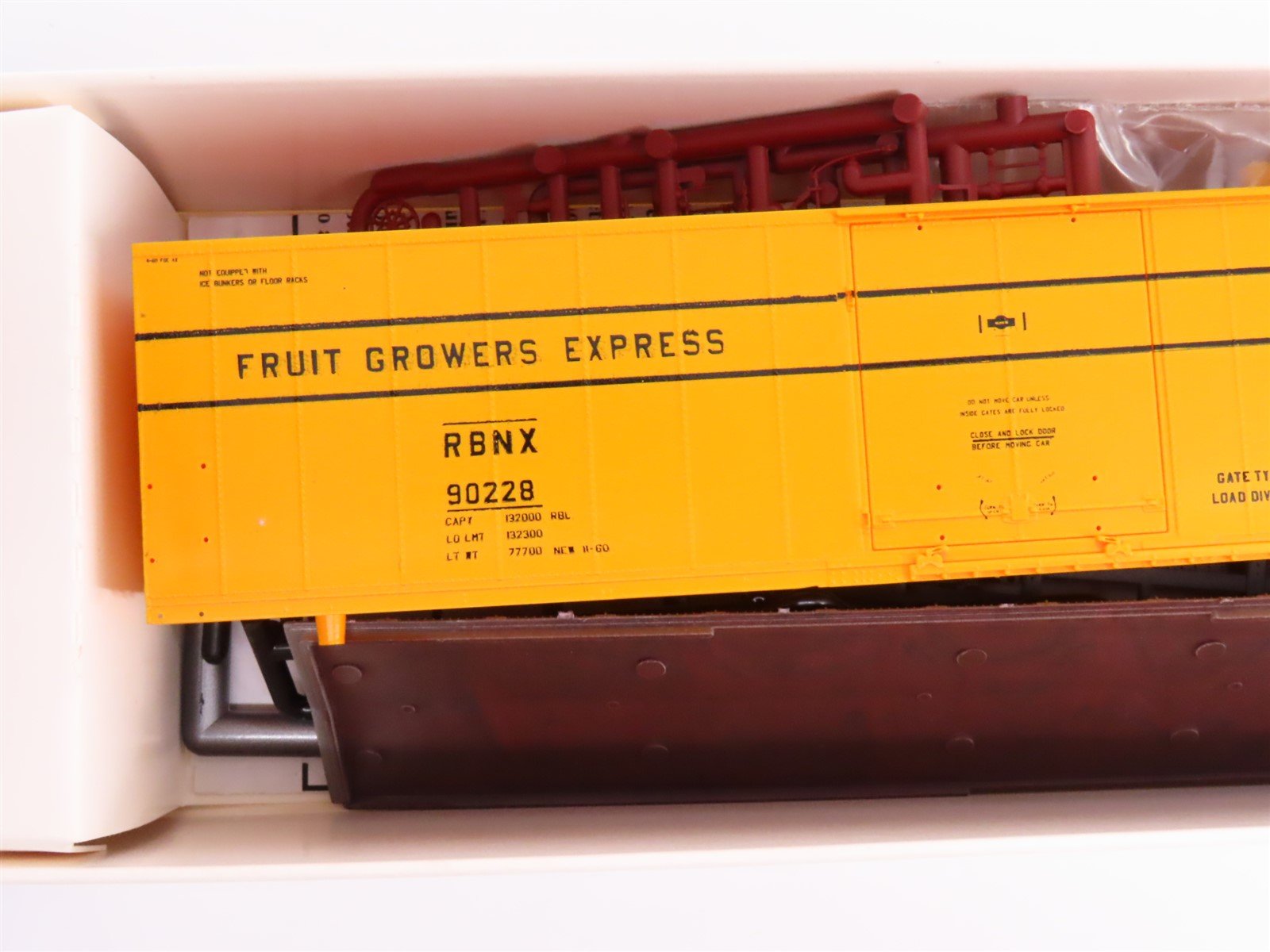 HO Branchline Blueprint Kit #1710 RBNX Fruit Growers Express 50' Box Car #90228