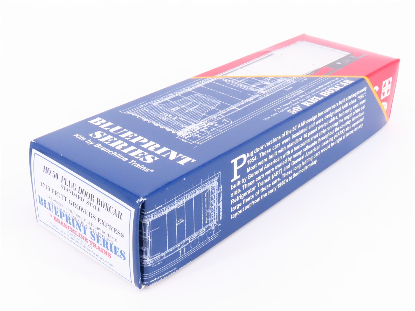 HO Branchline Blueprint Kit #1710 RBNX Fruit Growers Express 50' Box Car #90228