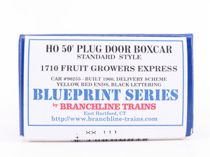 HO Branchline Blueprint Kit #1710 RBNX Fruit Growers Express 50' Box Car #90255