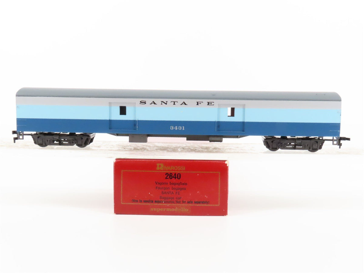 HO Scale Rivarossi 2640 ATSF Santa Fe Baggage Passenger Car #3431