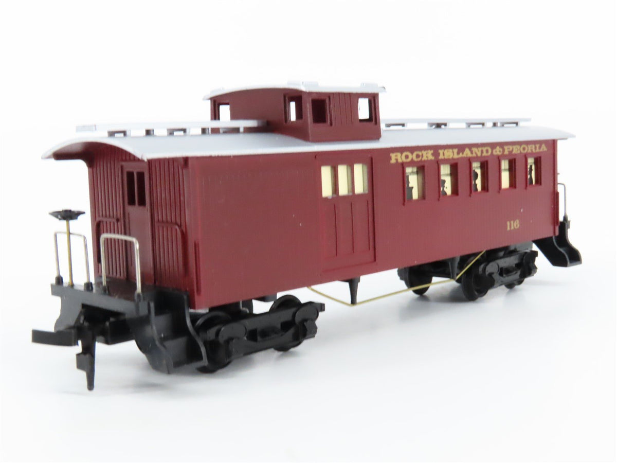 HO Scale Mantua RI&amp;P Rock Island &amp; Peoria Old-Time Offset Cupola Caboose #116