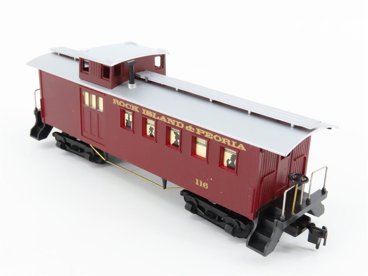 HO Scale Mantua RI&amp;P Rock Island &amp; Peoria Old-Time Offset Cupola Caboose #116