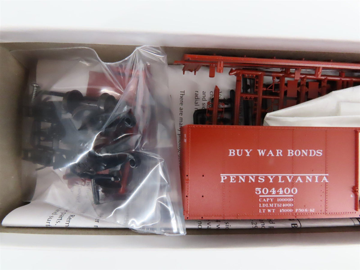 Lot of 4 HO Scale Red Caboose Kits PRR Pennsylvania X-29 Box Cars