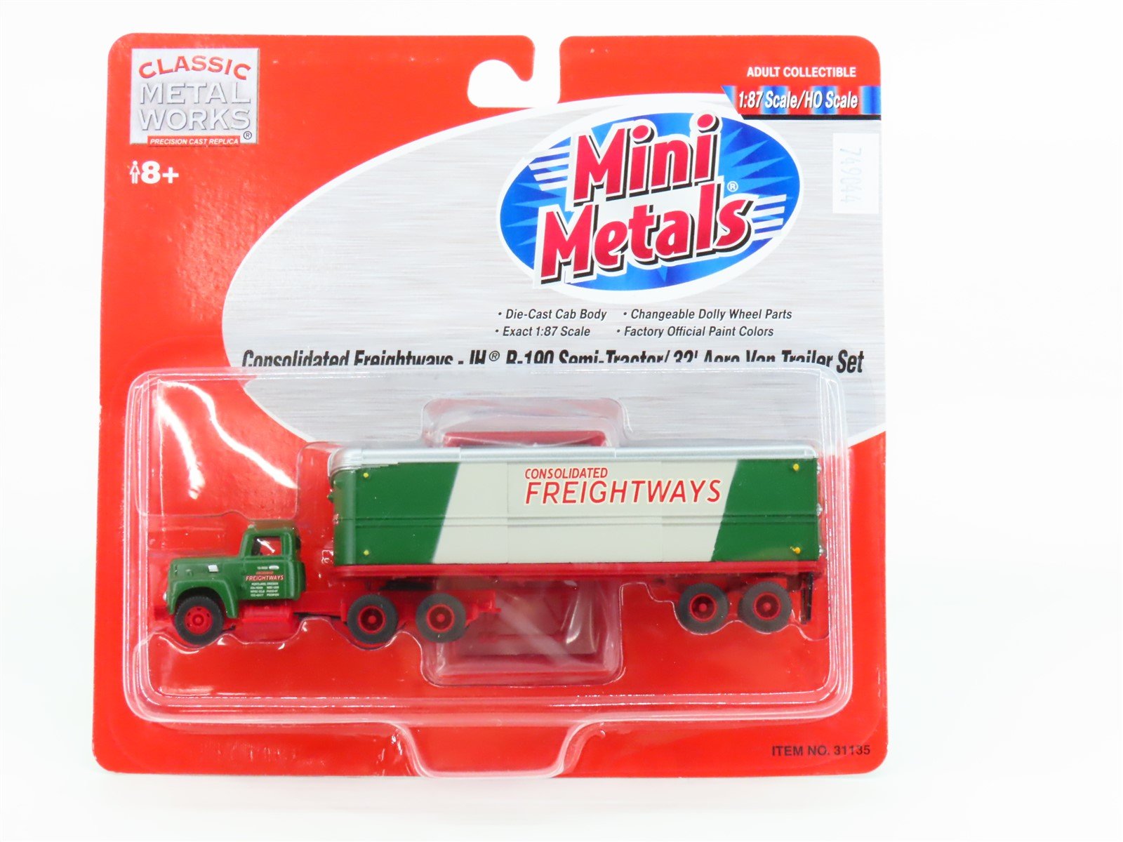 HO CMW Mini Metals 31135 Consolidated Freightways Tractor w/ 32' Trailer Set