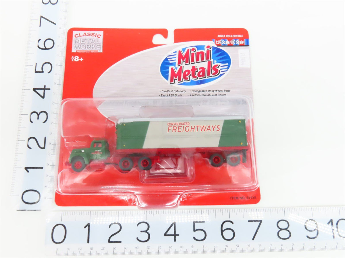 HO CMW Mini Metals 31135 Consolidated Freightways Tractor w/ 32&#39; Trailer Set
