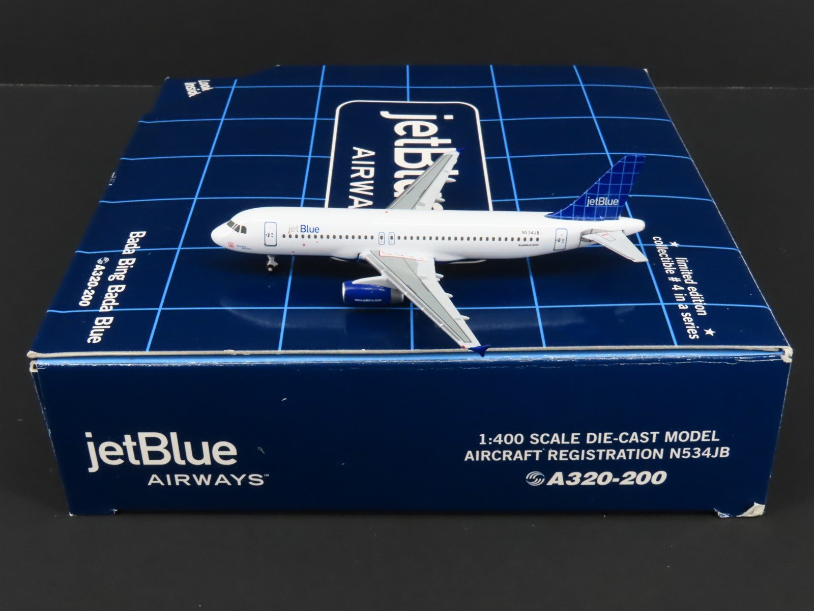 1:400 Gemini Jets Die-Cast jetBlue "Bada Bing Bada Blue" Airbus A320 Airliner