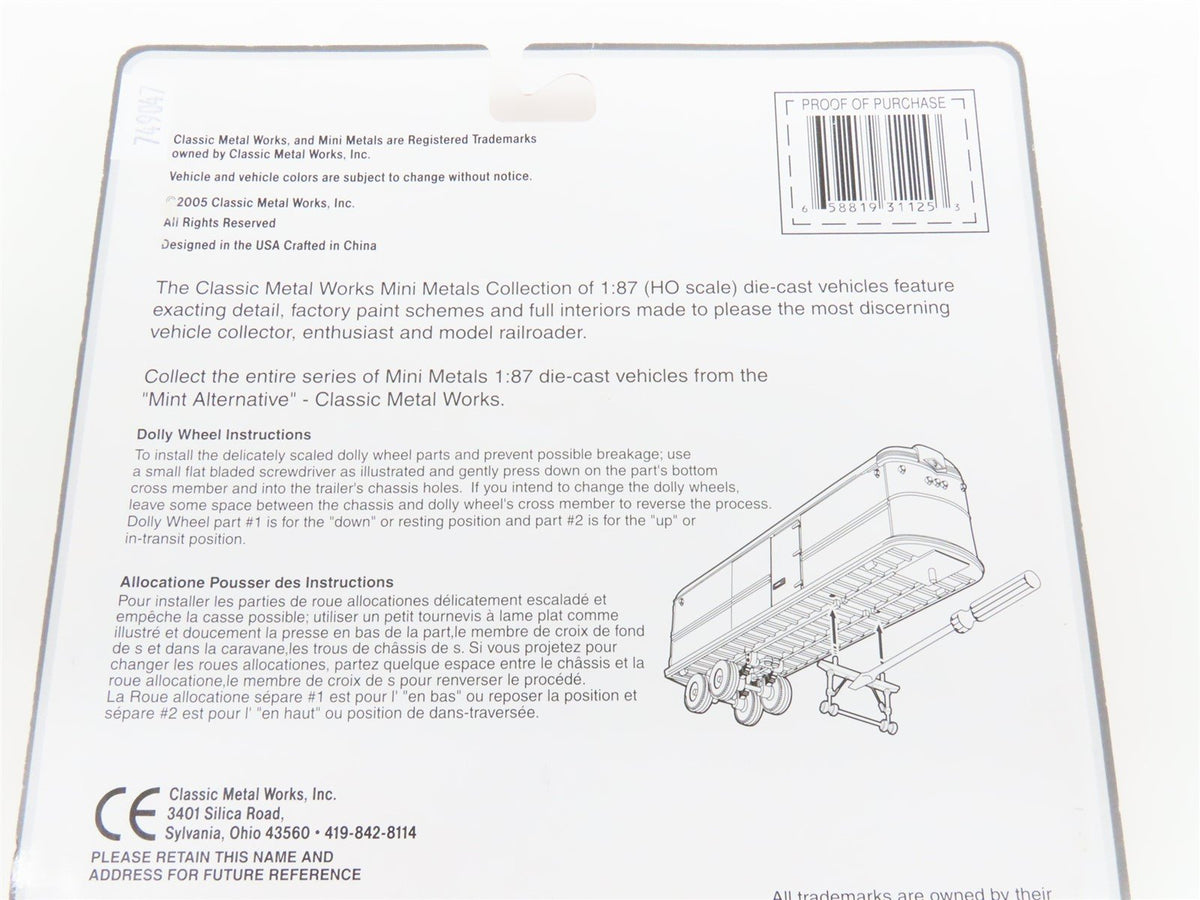 HO Scale CMW Mini Metals 31125 US Steel Tractor w/ 32&#39; Flatbed Trailer Set