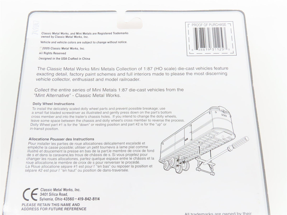 HO Scale CMW Mini Metals 31125 US Steel Tractor w/ 32&#39; Flatbed Trailer Set