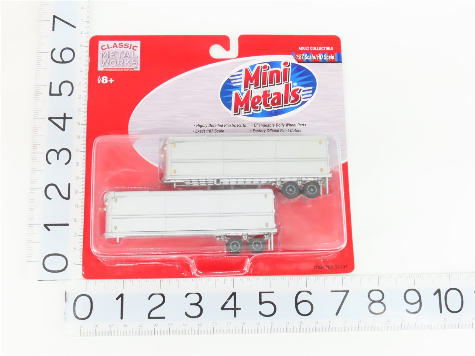 HO Scale CMW Mini Metals #31107 Undecorated 32' Aerovan Trailer Set - SEALED