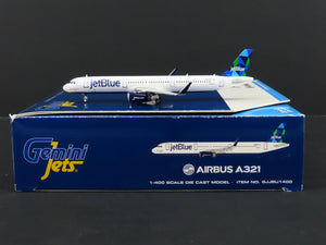 1:400 Scale Gemini Jets GJJBU1400 Die-Cast JetBlue Airways Airbus A321 Airliner
