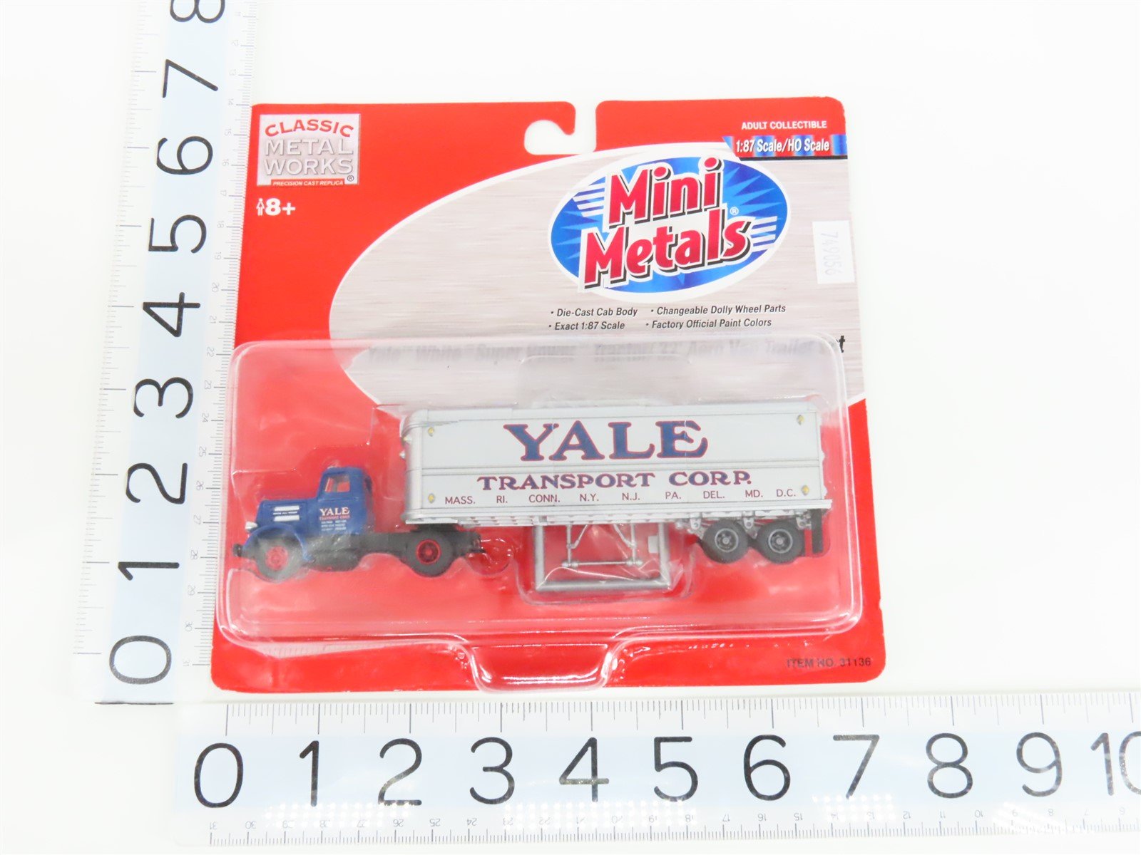 HO Scale CMW Mini Metals 31136 Yale Tractor w/ 32' Aero Van Trailer Set