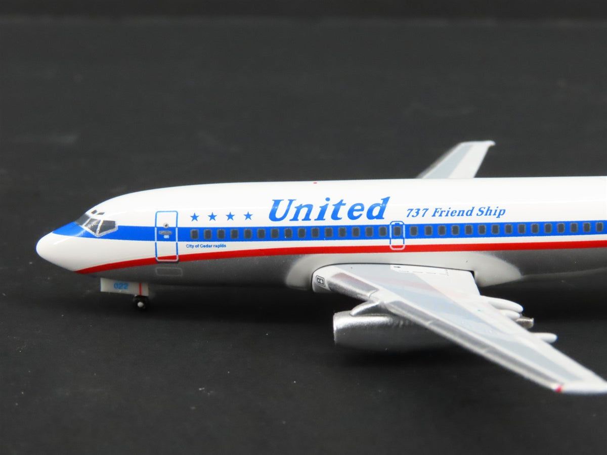 1:400 Seattle SMA Die-Cast United Airlines &quot;Friend Ship&quot; Boeing 737-200 Airliner