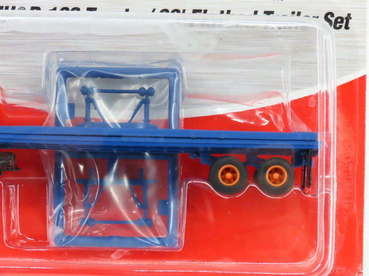 HO Scale CMW Mini Metals 31122 Roadway Tractor w/ 32&#39; Flatbed Trailer Set