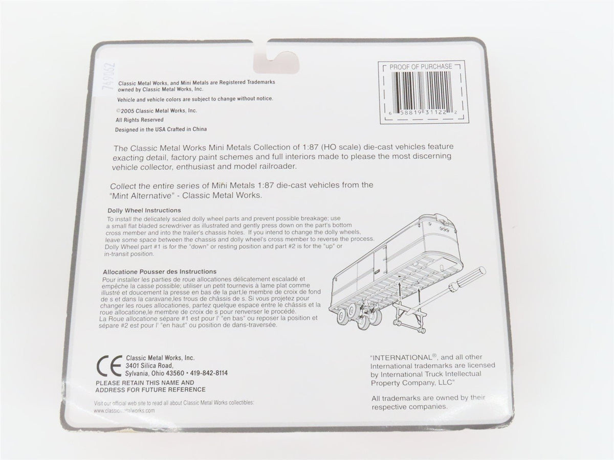 HO Scale CMW Mini Metals 31122 Roadway Tractor w/ 32&#39; Flatbed Trailer Set