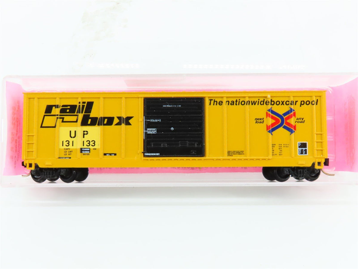 N Scale Roundhouse 8922 UP Union Pacific Railbox Repaint 50&#39; Box Car #131133