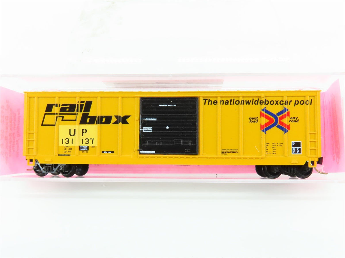 N Scale Roundhouse 8922 UP Union Pacific Railbox Repaint 50&#39; Box Car #131137