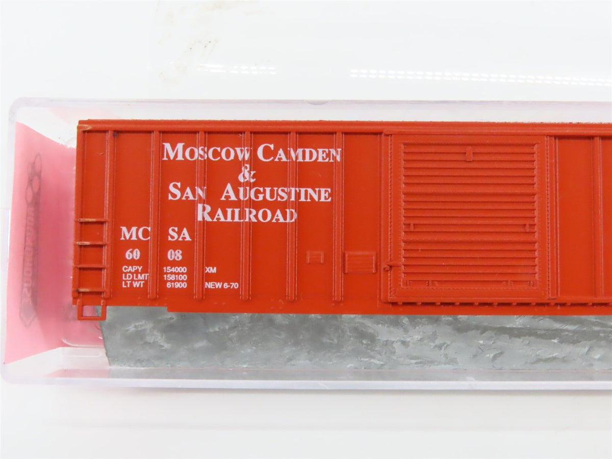 N Roundhouse Kit #8858 MCSA Moscow Camden &amp; St. Augustine 50&#39; Box Car #6008