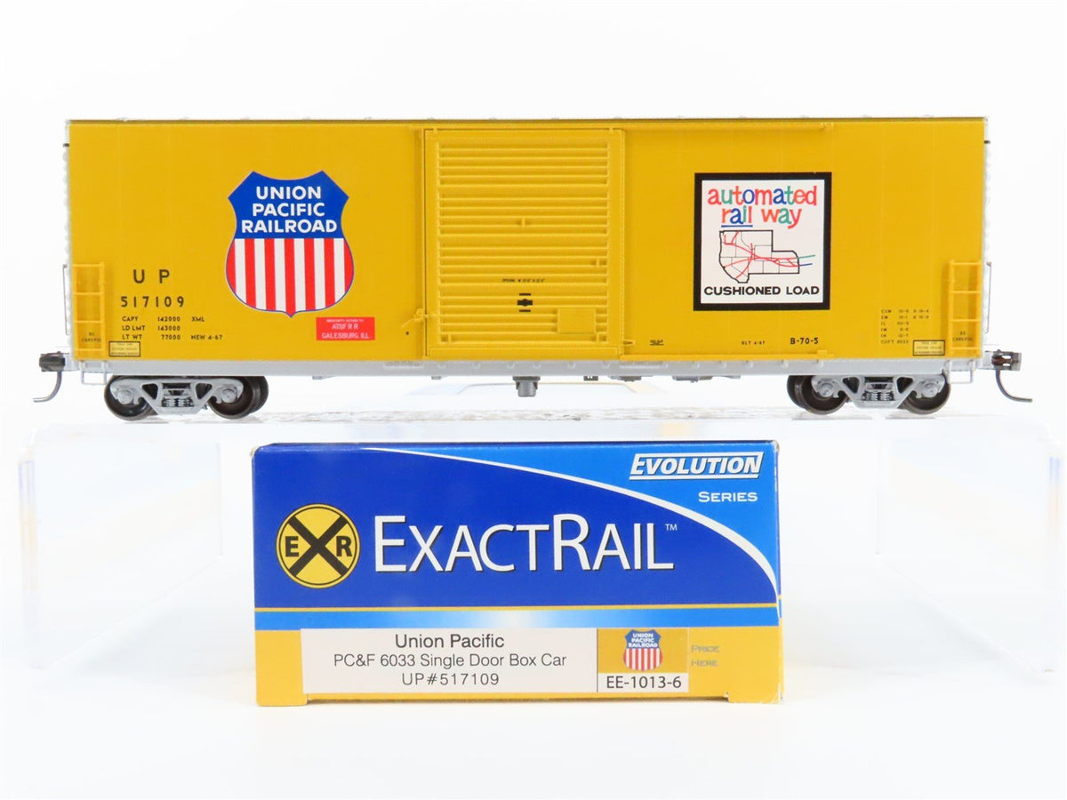 HO Scale ExactRail Evolution EE-1013-6 UP Union Pacific Railroad Box Car #517109