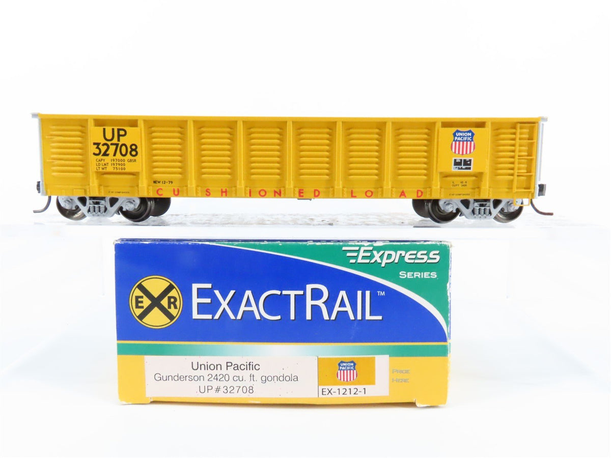 HO Scale ExactRail Express EX-1212-1 UP Union Pacific Open Gondola #32708